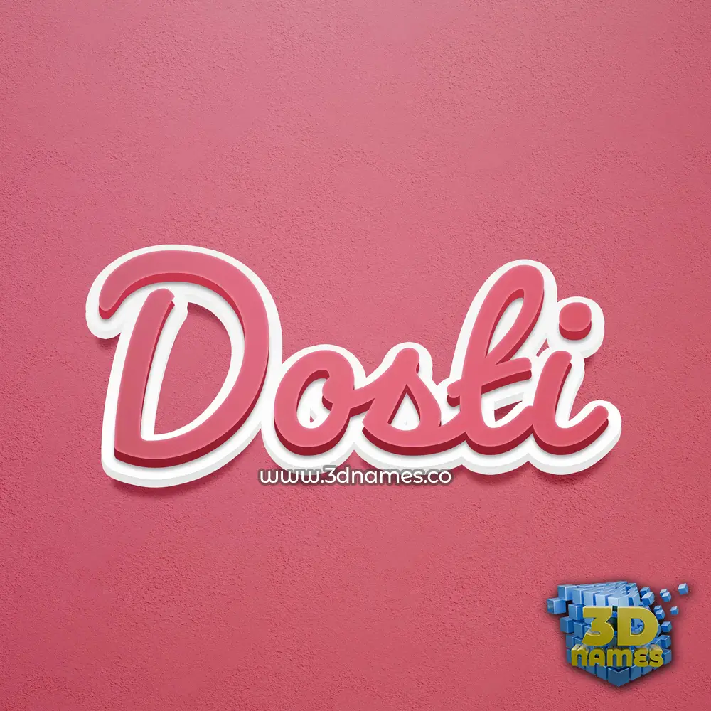 dosti in Red Scribble style - 3D name wallpaper dosti in Red Scribble style - 3D name wallpaper