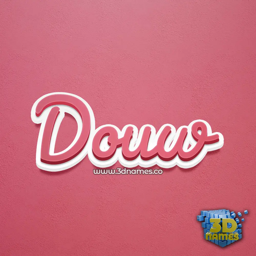 douw in Red Scribble style - 3D name wallpaper douw in Red Scribble style - 3D name wallpaper
