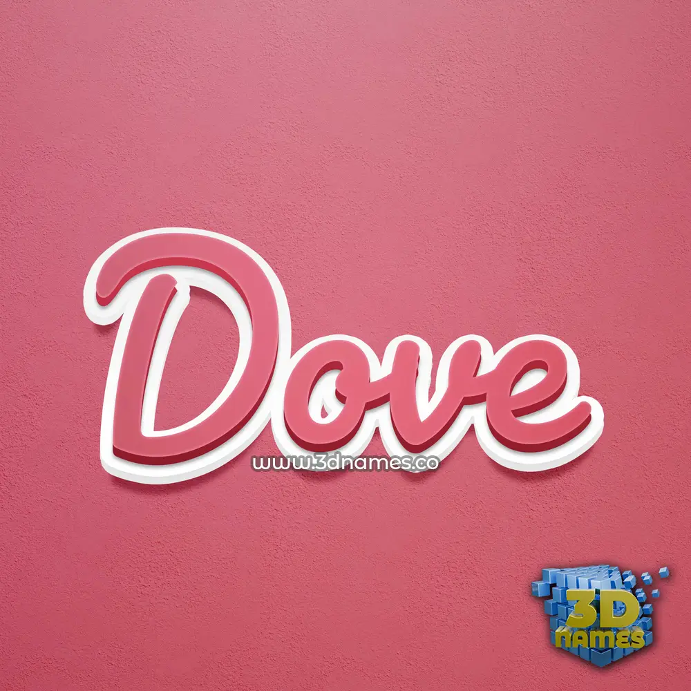 dove in Red Scribble style - 3D name wallpaper dove in Red Scribble style - 3D name wallpaper
