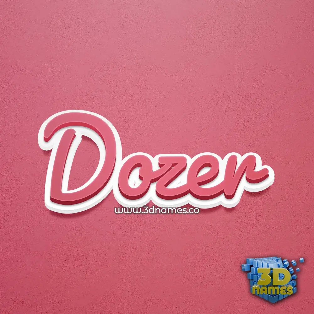 dozer in Red Scribble style - 3D name wallpaper dozer in Red Scribble style - 3D name wallpaper