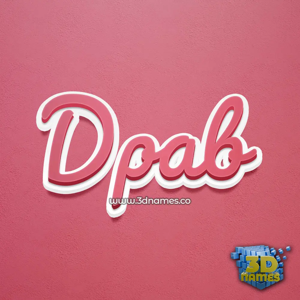 dpab in Red Scribble style - 3D name wallpaper dpab in Red Scribble style - 3D name wallpaper
