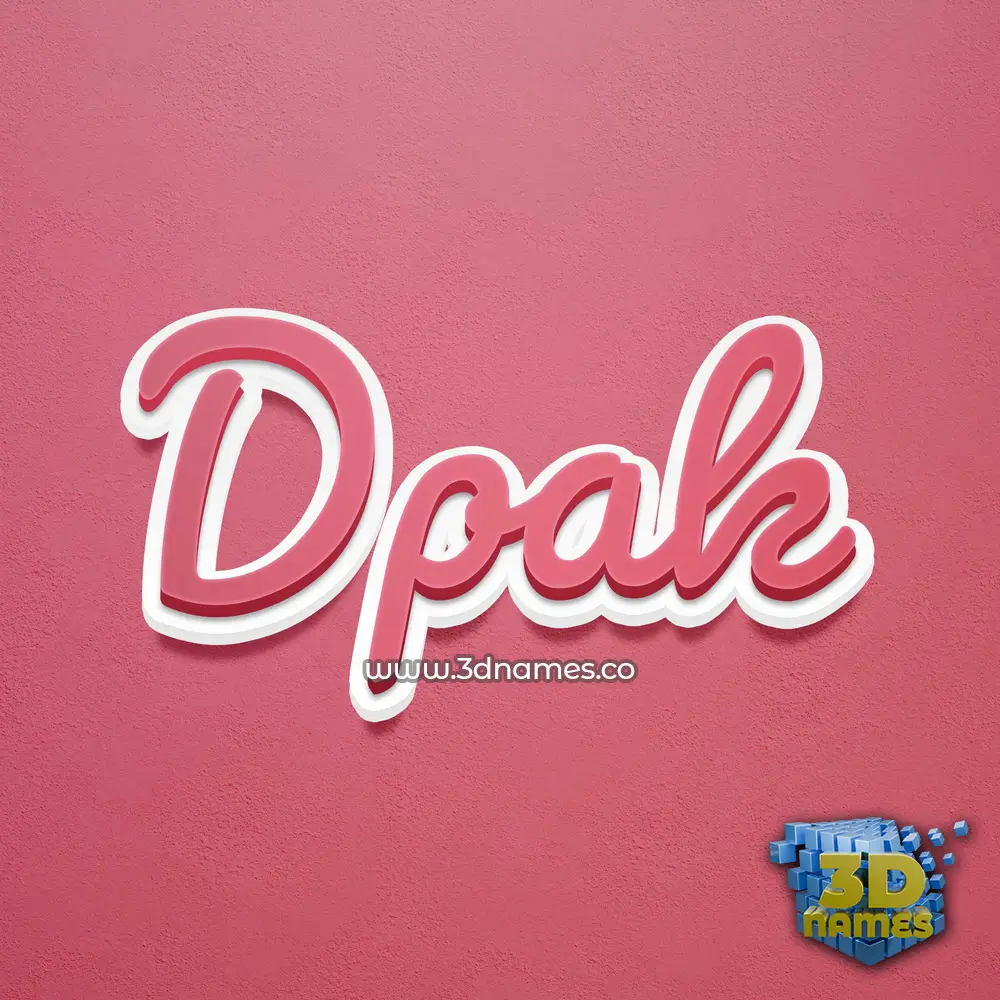 dpak in Red Scribble style - 3D name wallpaper dpak in Red Scribble style - 3D name wallpaper