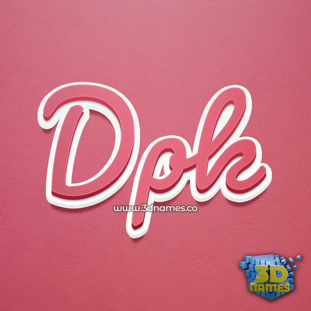 dpk in Red Scribble style - 3D name wallpaper dpk in Red Scribble style - 3D name wallpaper