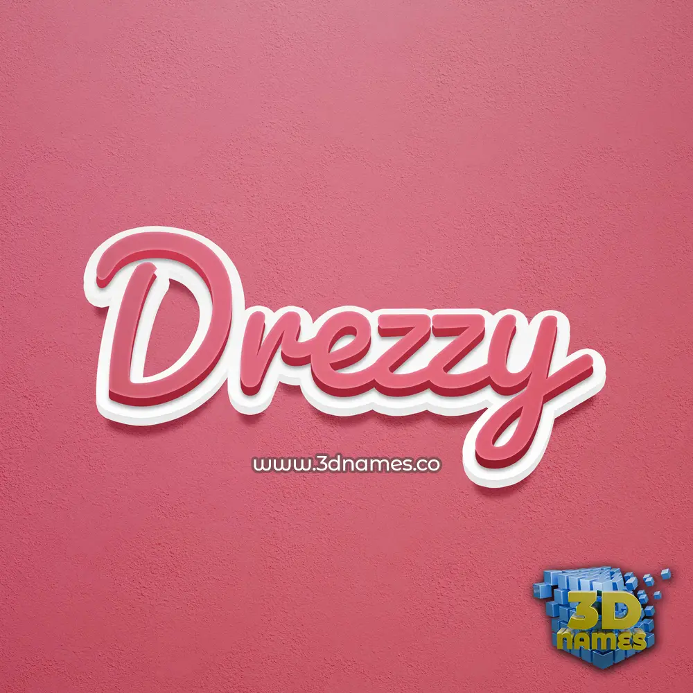 drezzy in Red Scribble style - 3D name wallpaper drezzy in Red Scribble style - 3D name wallpaper