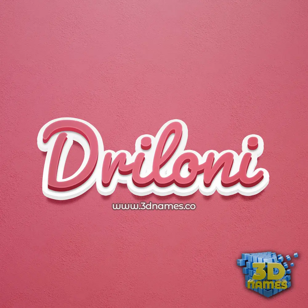 driloni in Red Scribble style - 3D name wallpaper driloni in Red Scribble style - 3D name wallpaper