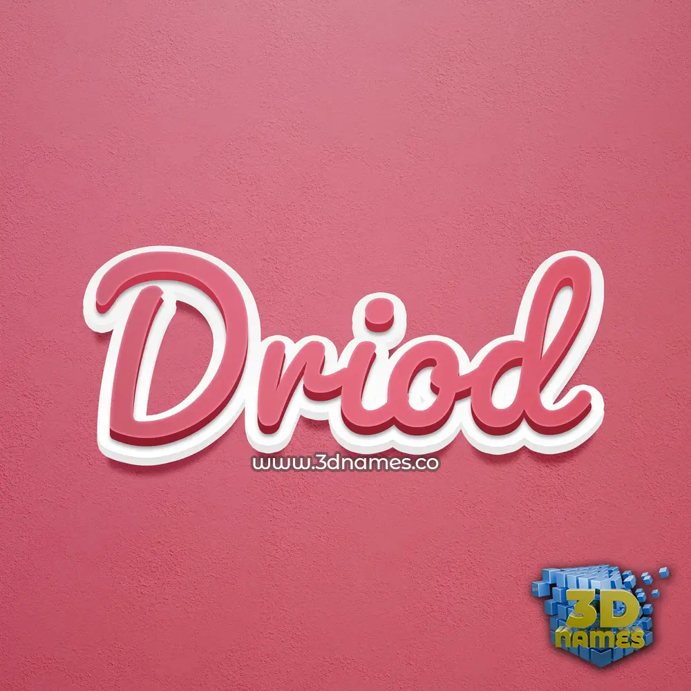 driod in Red Scribble style - 3D name wallpaper