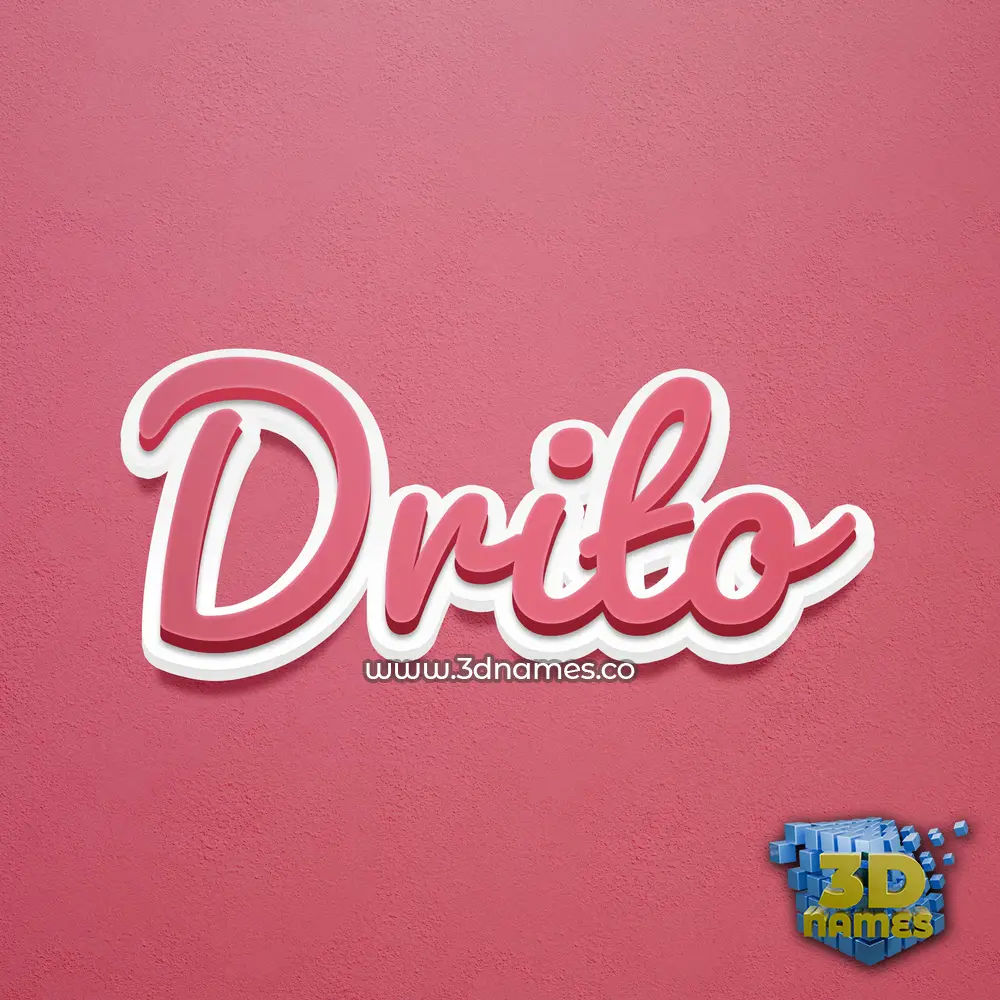 drito in Red Scribble style - 3D name wallpaper