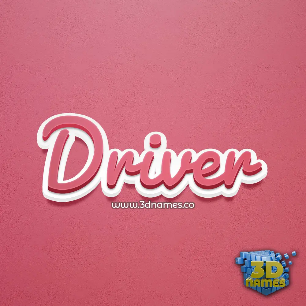driver in Red Scribble style - 3D name wallpaper driver in Red Scribble style - 3D name wallpaper