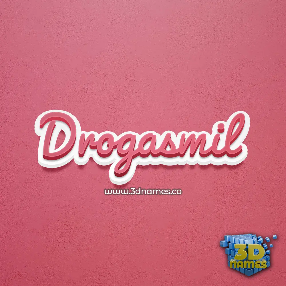 drogasmil in Red Scribble style - 3D name wallpaper