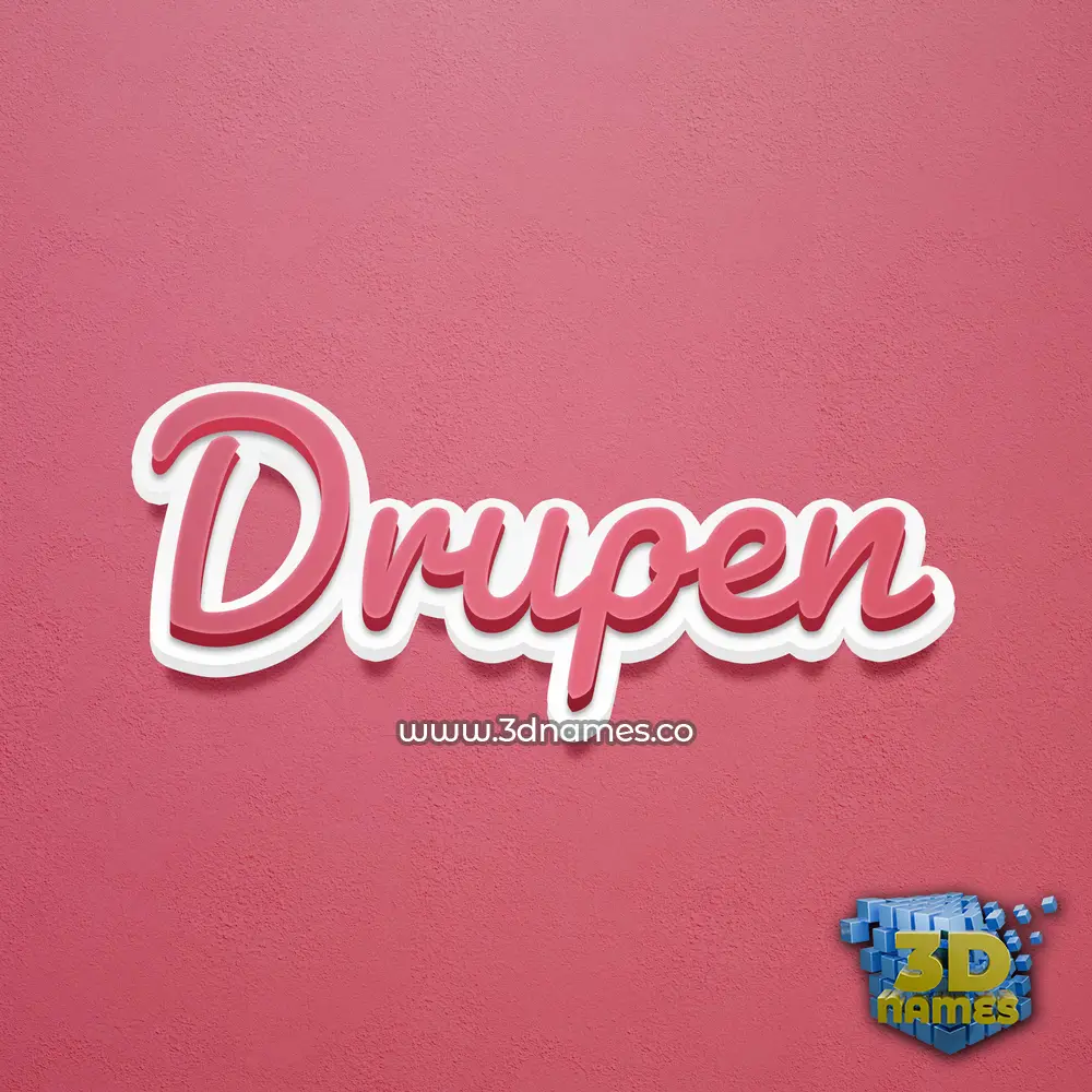 drupen in Red Scribble style - 3D name wallpaper drupen in Red Scribble style - 3D name wallpaper