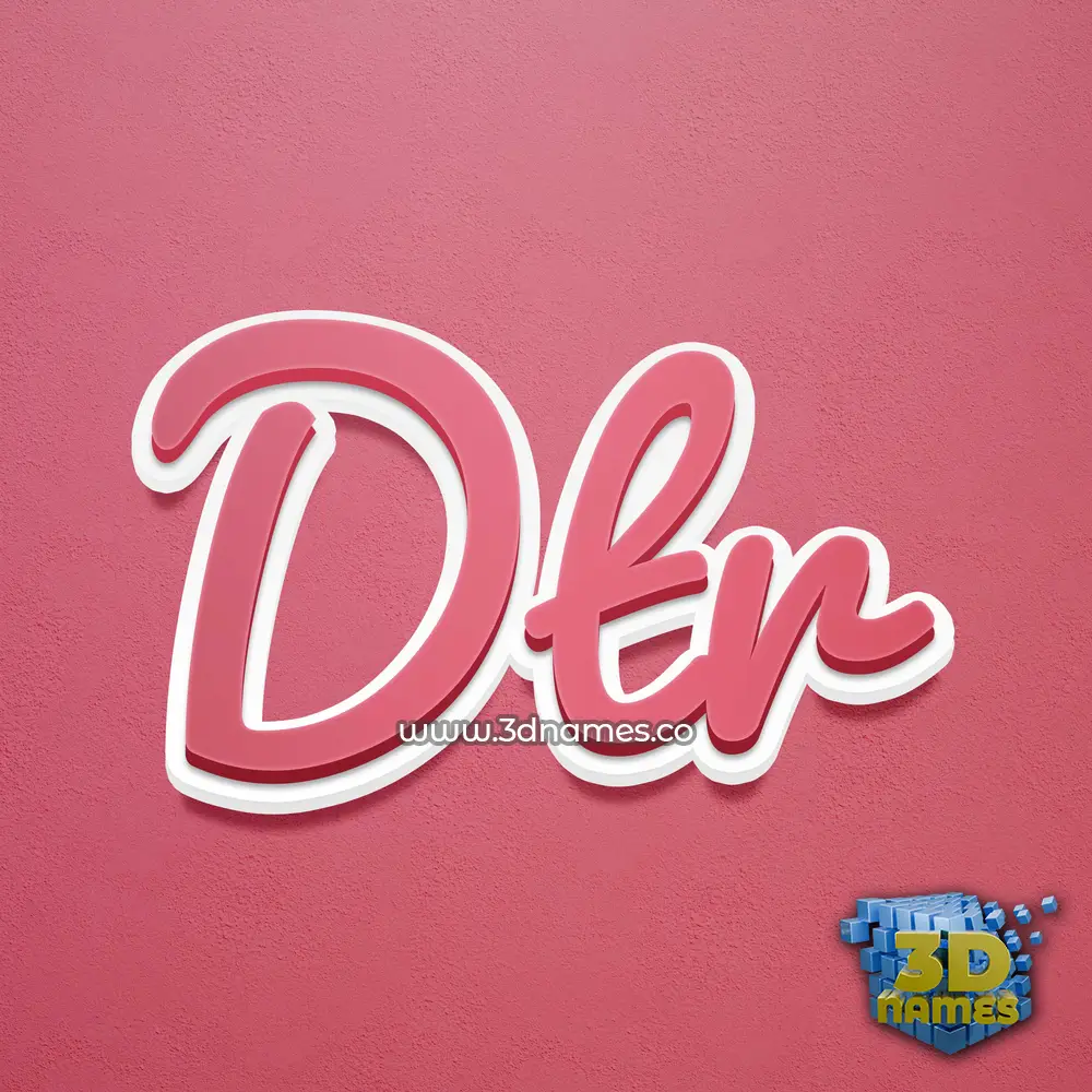 dtr in Red Scribble style - 3D name wallpaper dtr in Red Scribble style - 3D name wallpaper