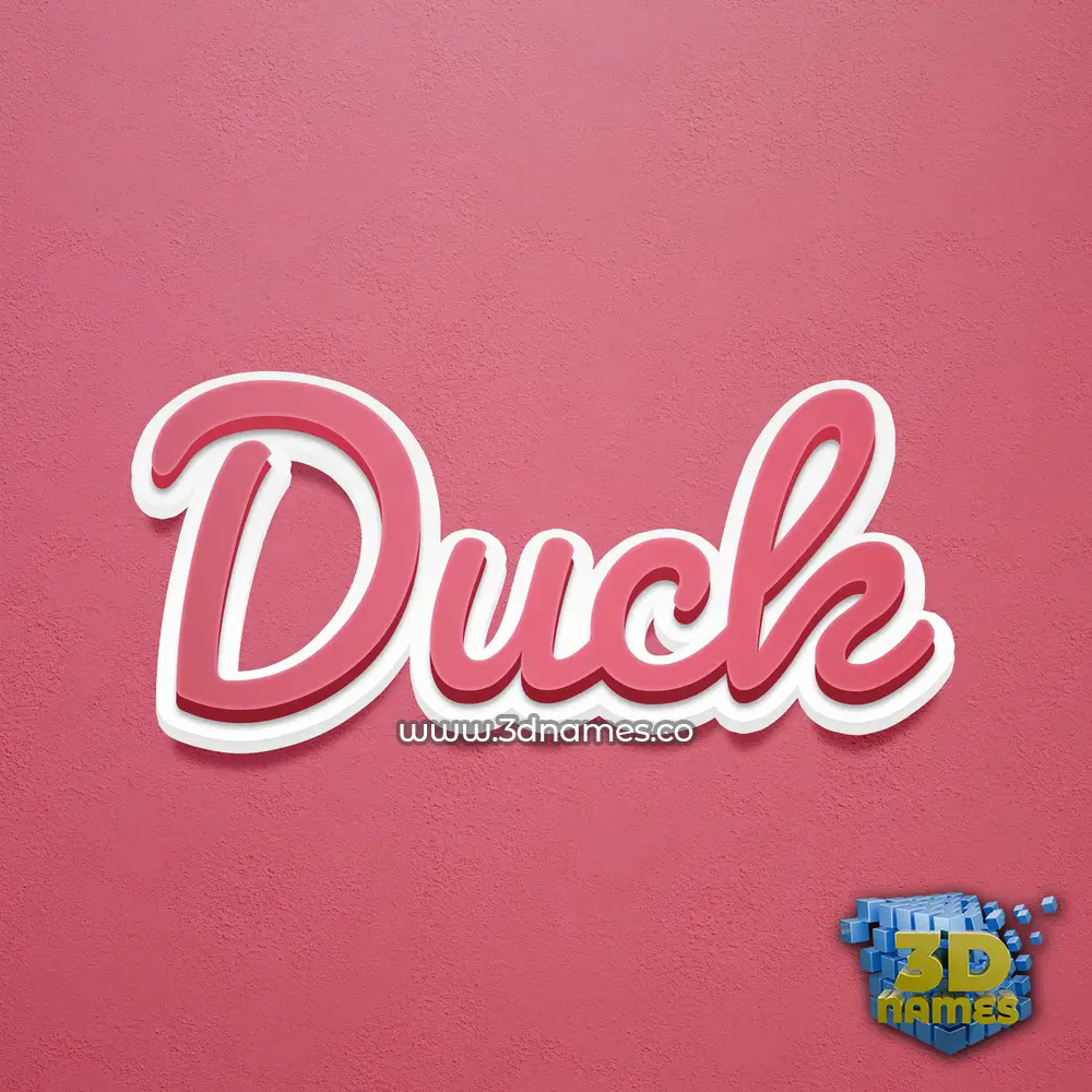 duck in Red Scribble style - 3D name wallpaper duck in Red Scribble style - 3D name wallpaper