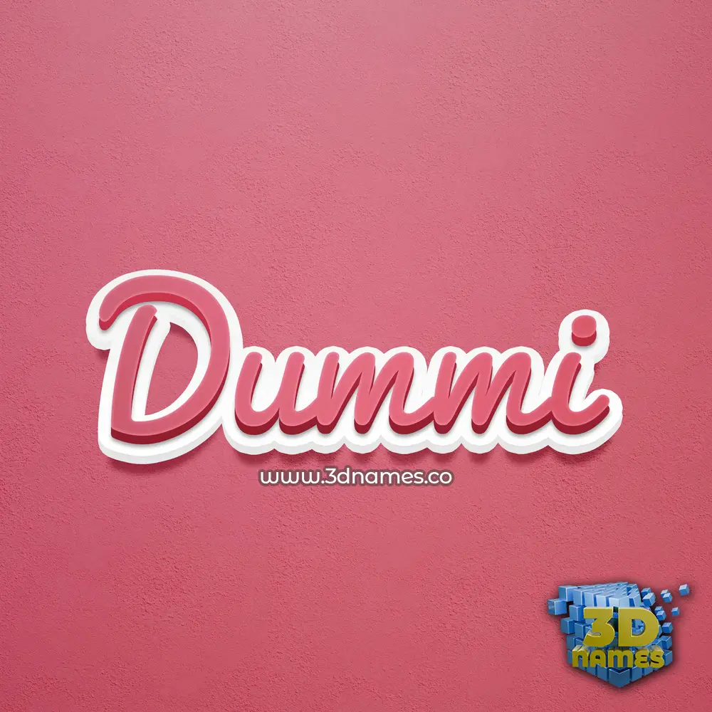 dummi in Red Scribble style - 3D name wallpaper dummi in Red Scribble style - 3D name wallpaper