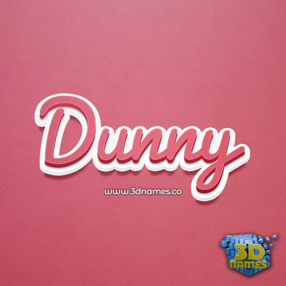 dunny in Red Scribble style - 3D name wallpaper dunny in Red Scribble style - 3D name wallpaper