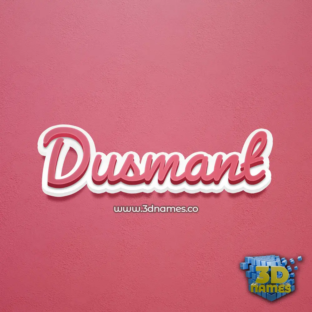 dusmant in Red Scribble style - 3D name wallpaper