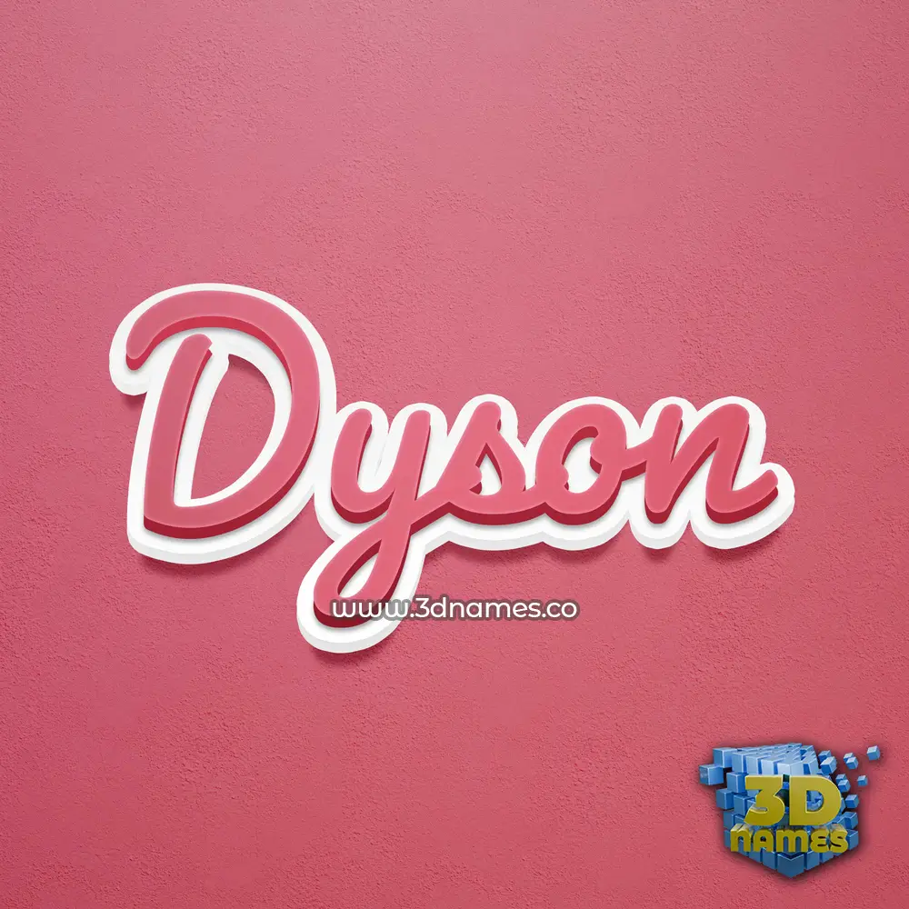 dyson in Red Scribble style - 3D name wallpaper