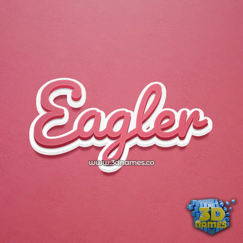 eagler in Red Scribble style - 3D name wallpaper