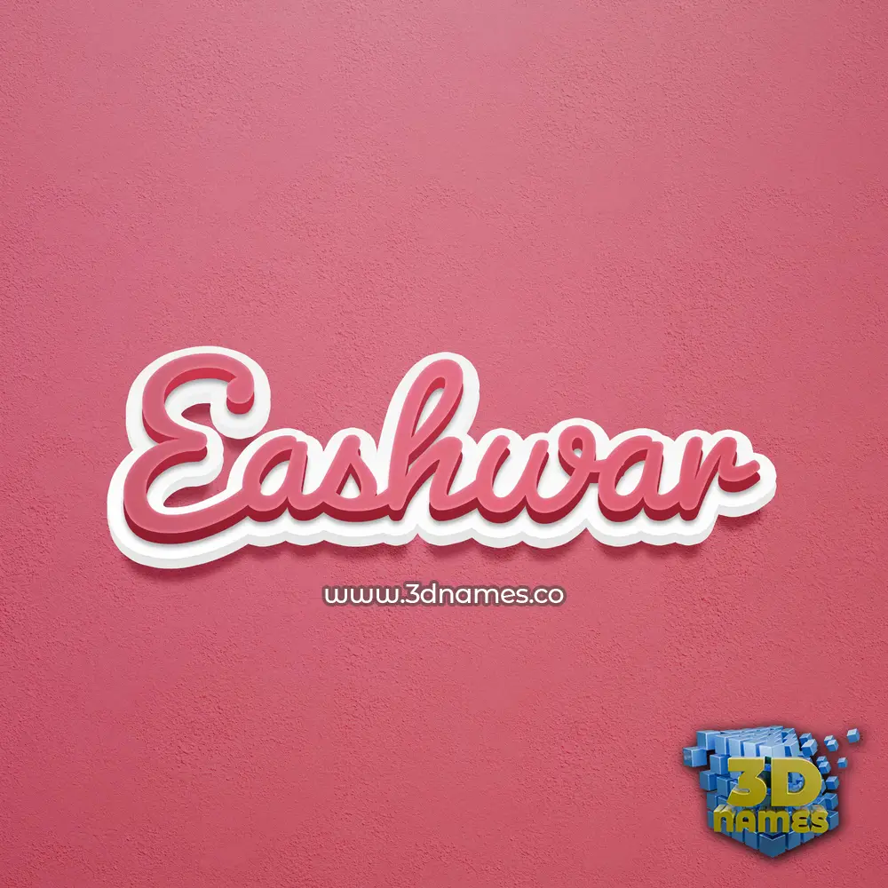 eashwar in Red Scribble style - 3D name wallpaper
