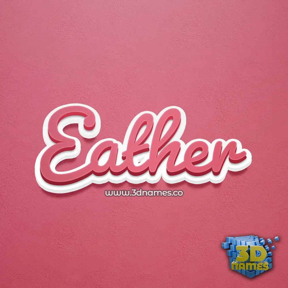 eather in Red Scribble style - 3D name wallpaper eather in Red Scribble style - 3D name wallpaper