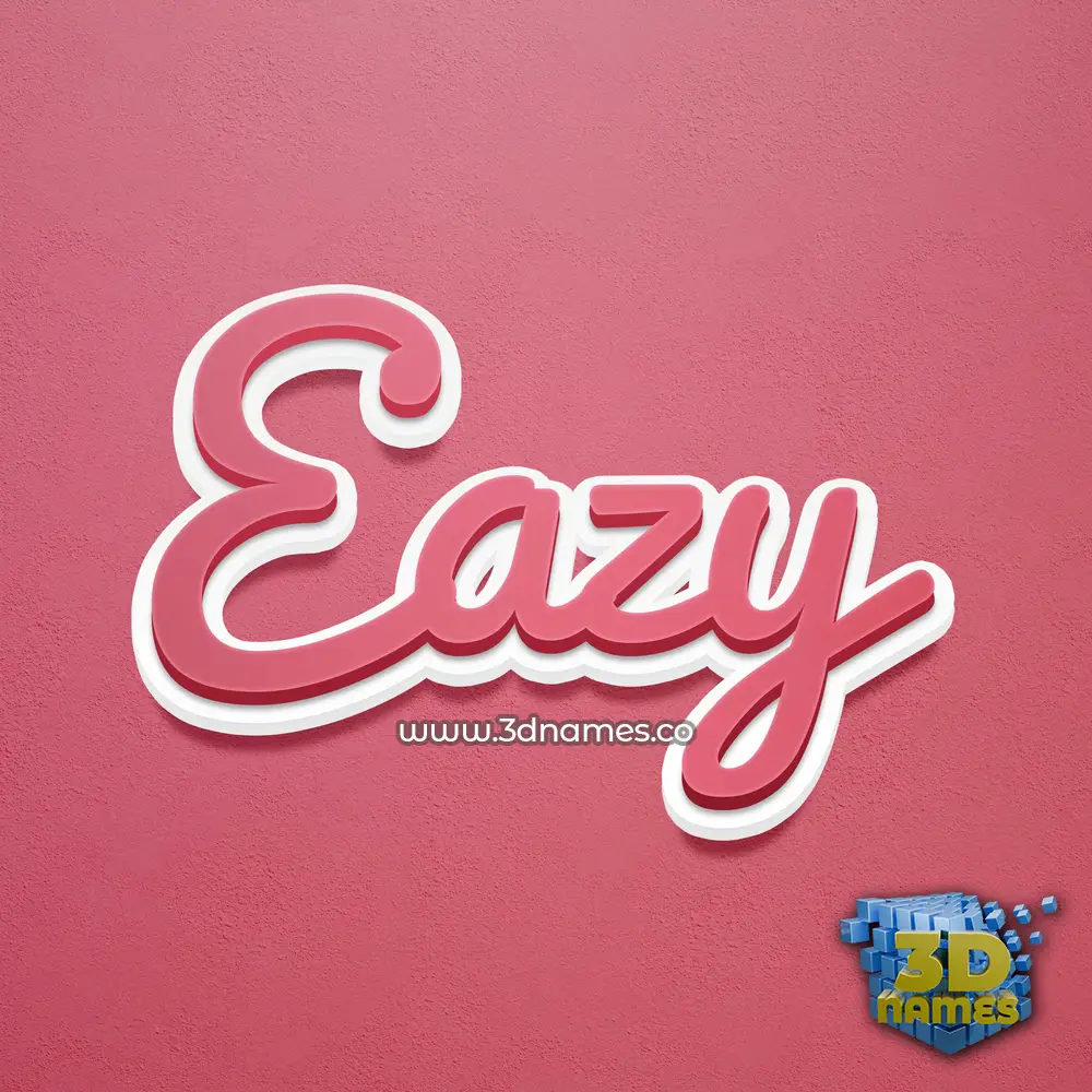 eazy in Red Scribble style - 3D name wallpaper eazy in Red Scribble style - 3D name wallpaper