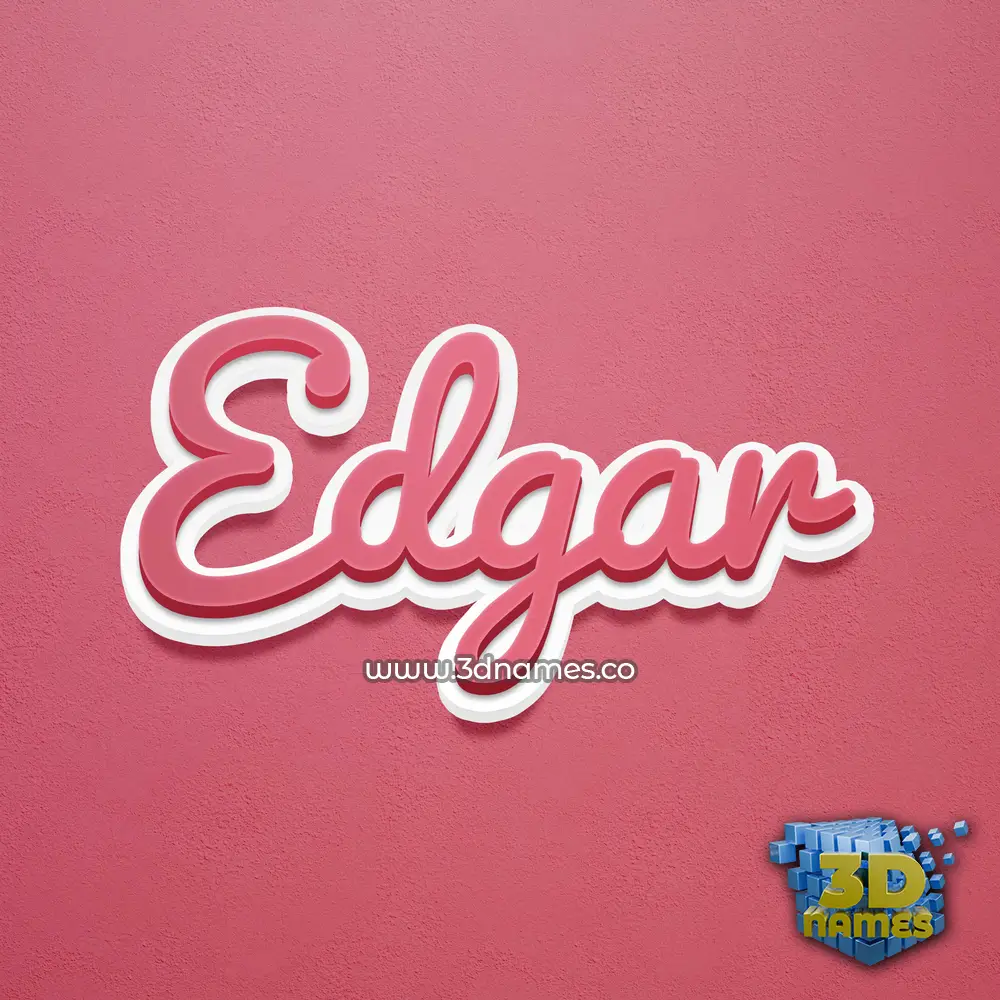 edgar in Red Scribble style - 3D name wallpaper