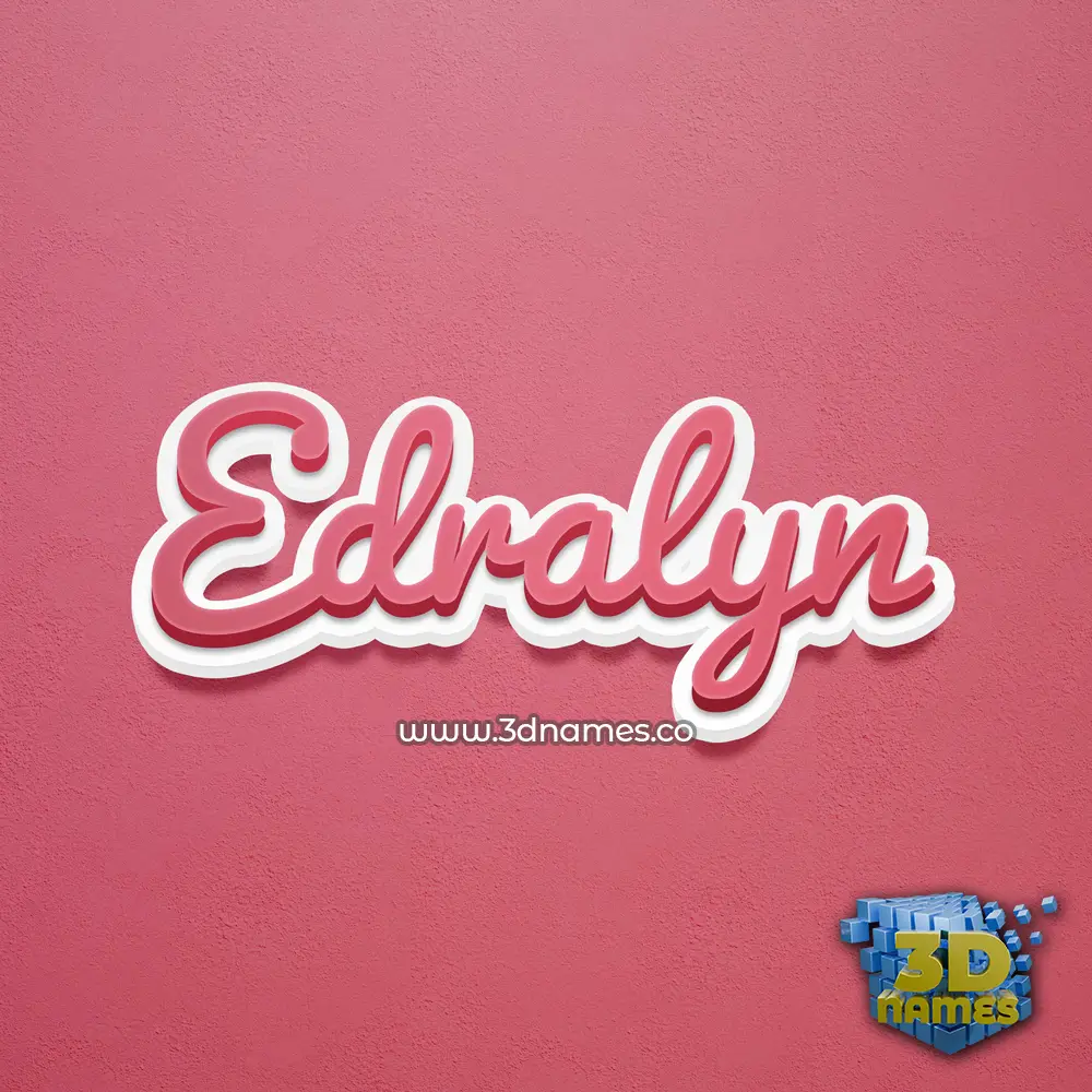 edralyn in Red Scribble style - 3D name wallpaper