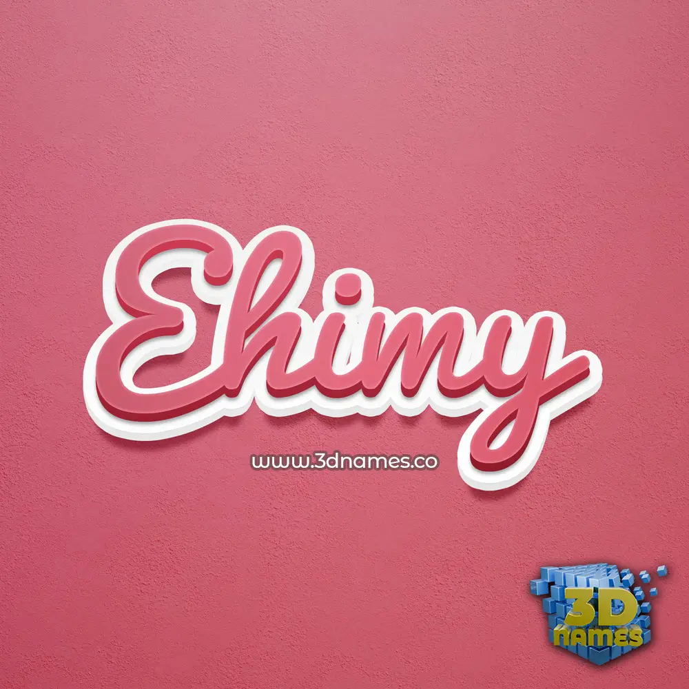 ehimy in Red Scribble style - 3D name wallpaper