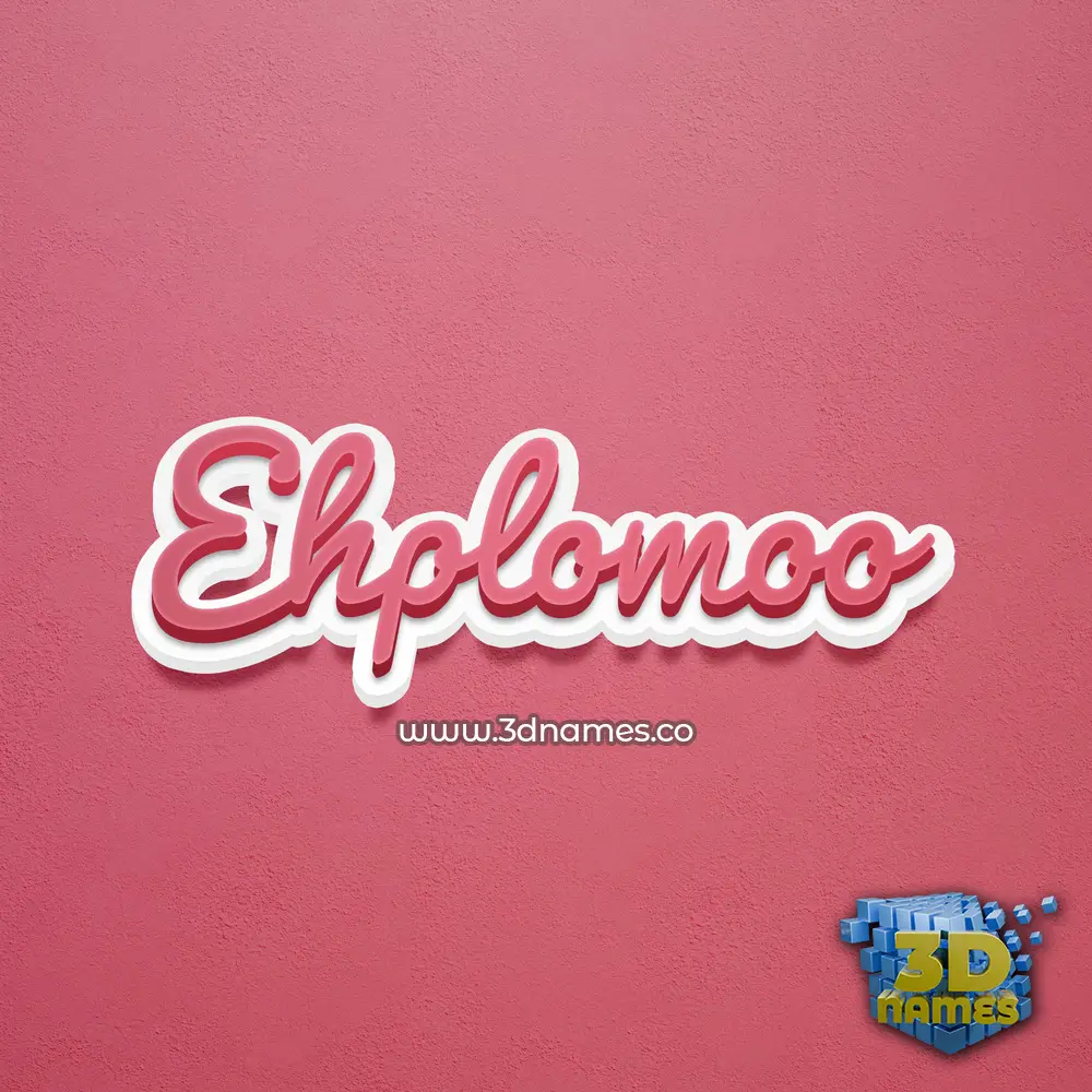 ehplomoo in Red Scribble style - 3D name wallpaper