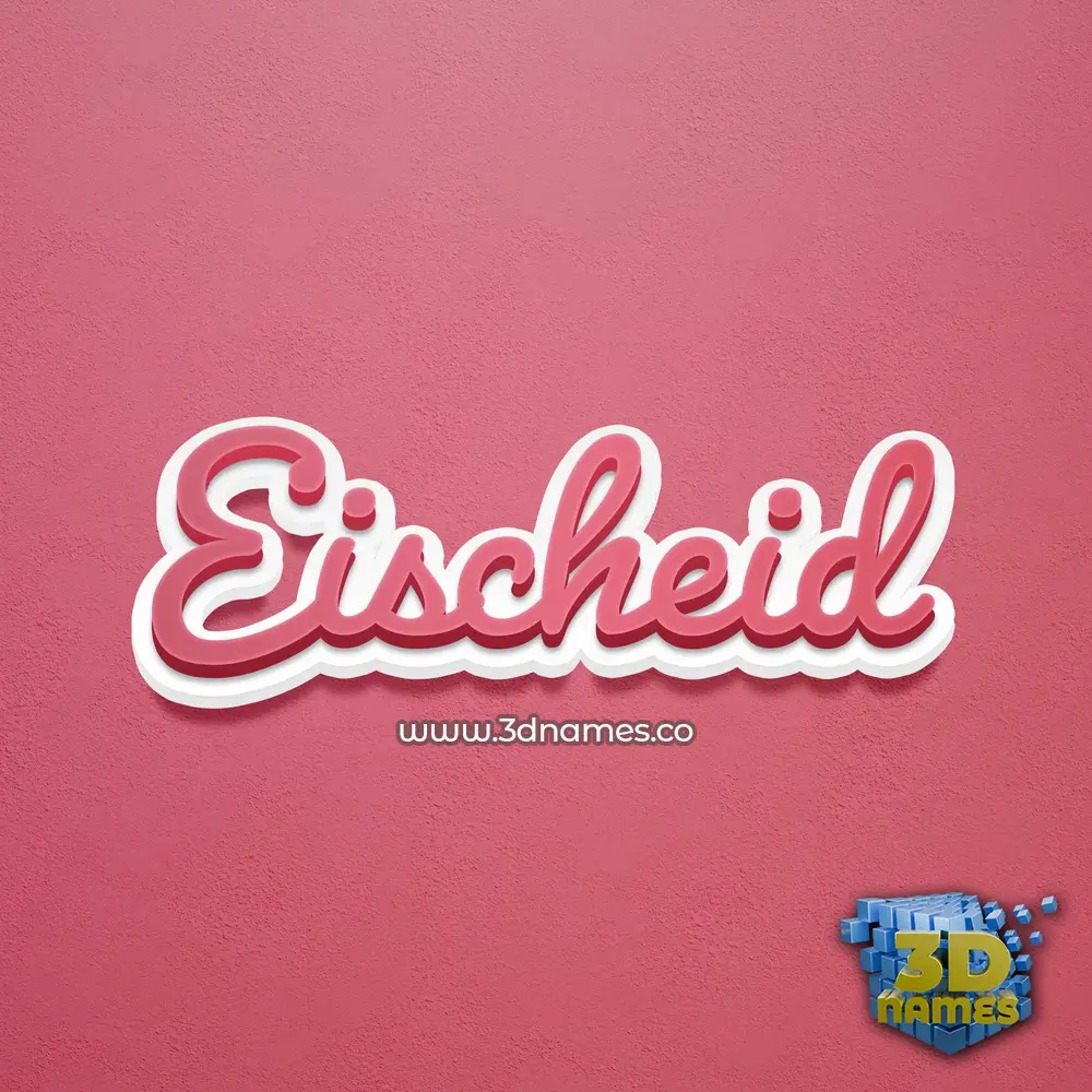 eischeid in Red Scribble style - 3D name wallpaper