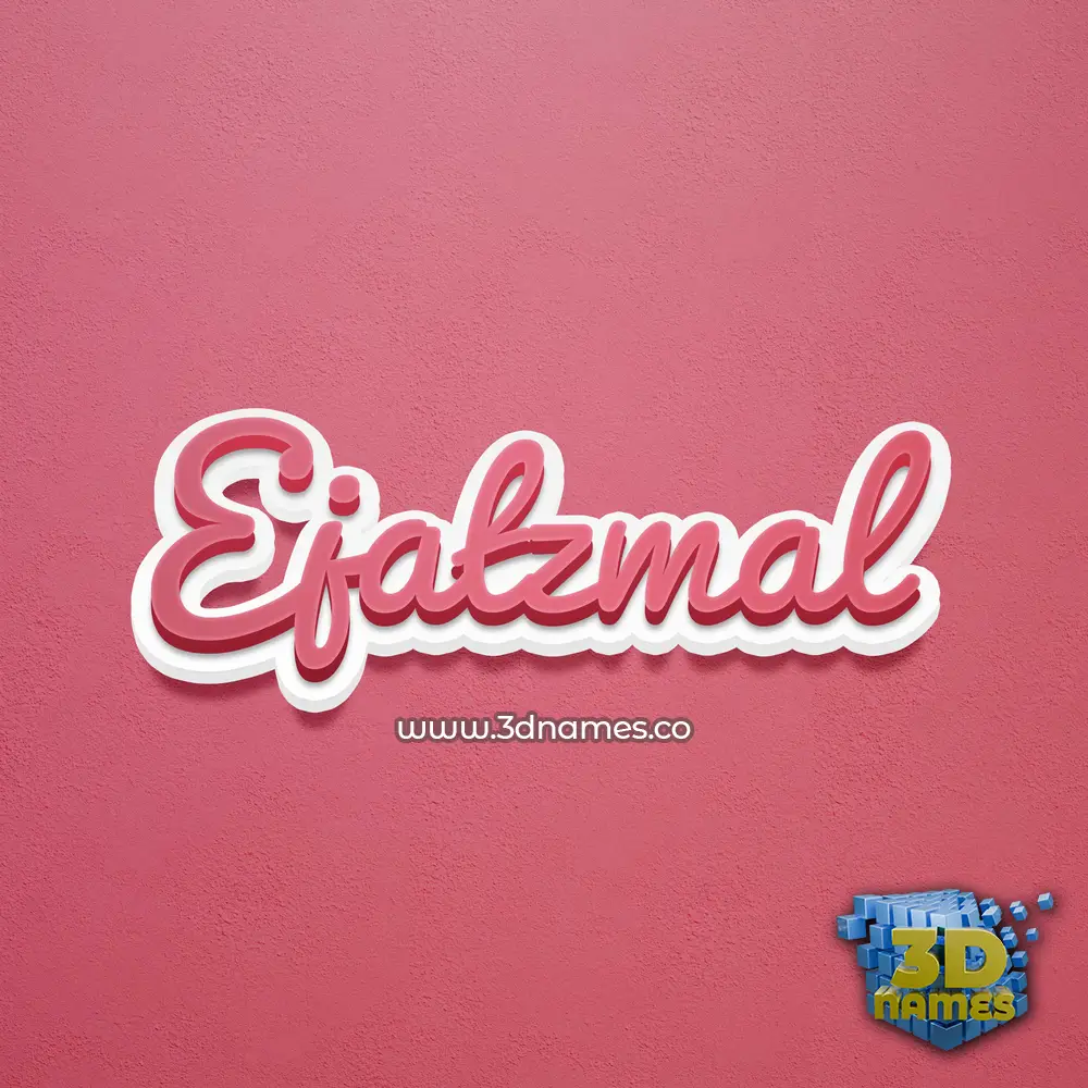 ejatzmal in Red Scribble style - 3D name wallpaper