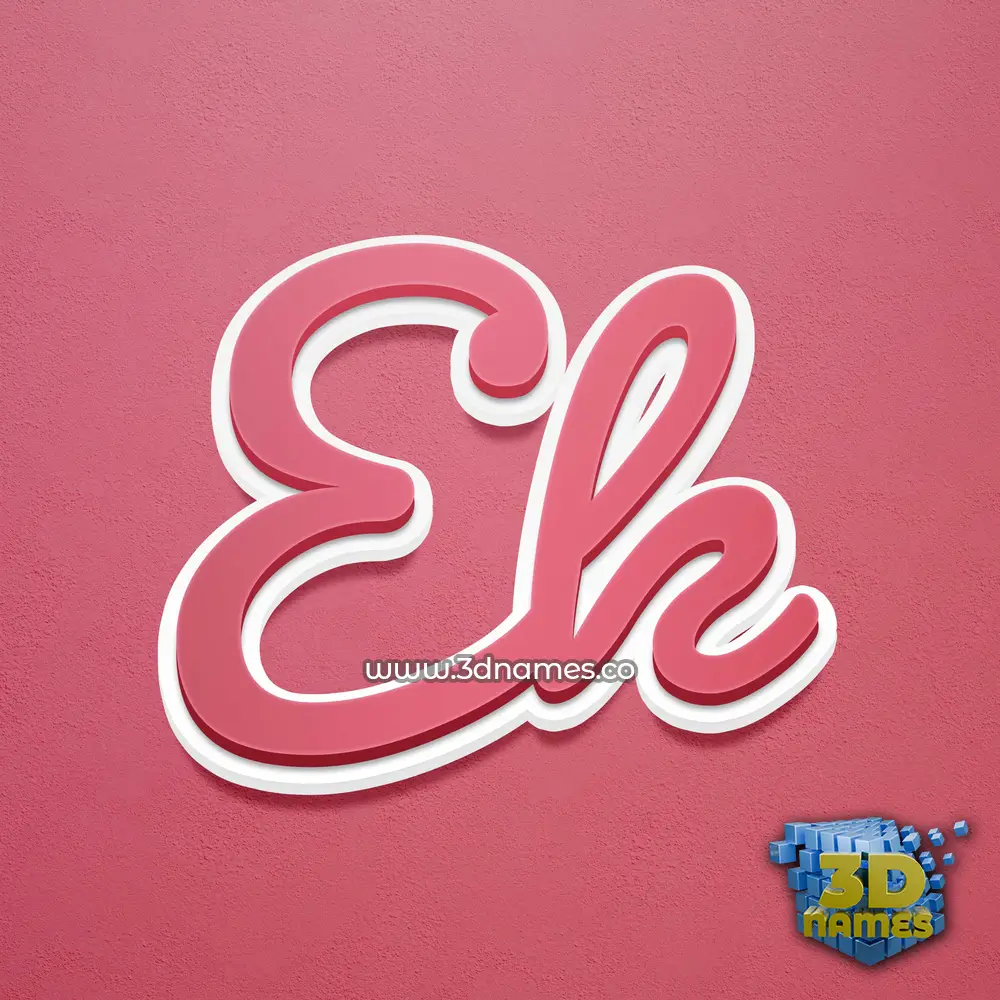 ek in Red Scribble style - 3D name wallpaper ek in Red Scribble style - 3D name wallpaper