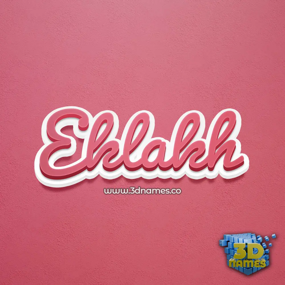eklakh in Red Scribble style - 3D name wallpaper eklakh in Red Scribble style - 3D name wallpaper