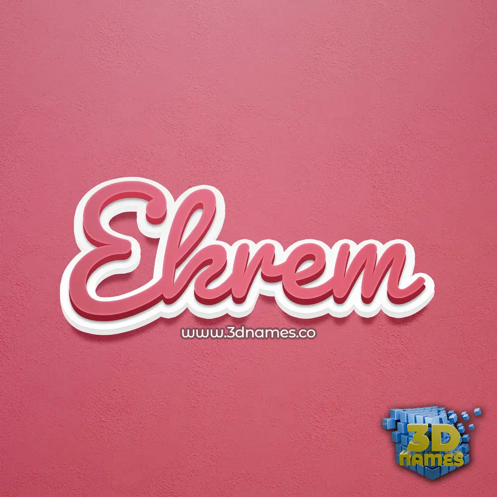 ekrem in Red Scribble style - 3D name wallpaper ekrem in Red Scribble style - 3D name wallpaper
