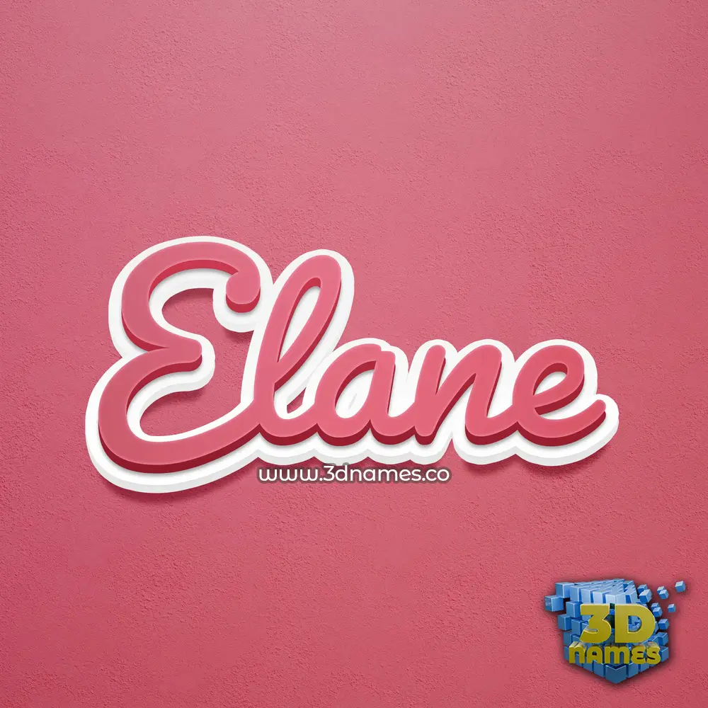elane in Red Scribble style - 3D name wallpaper