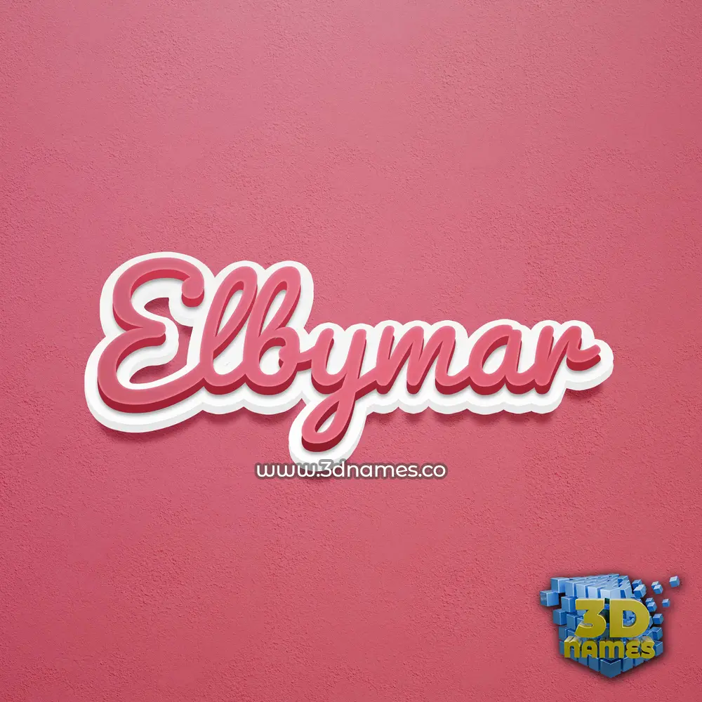 elbymar in Red Scribble style - 3D name wallpaper elbymar in Red Scribble style - 3D name wallpaper