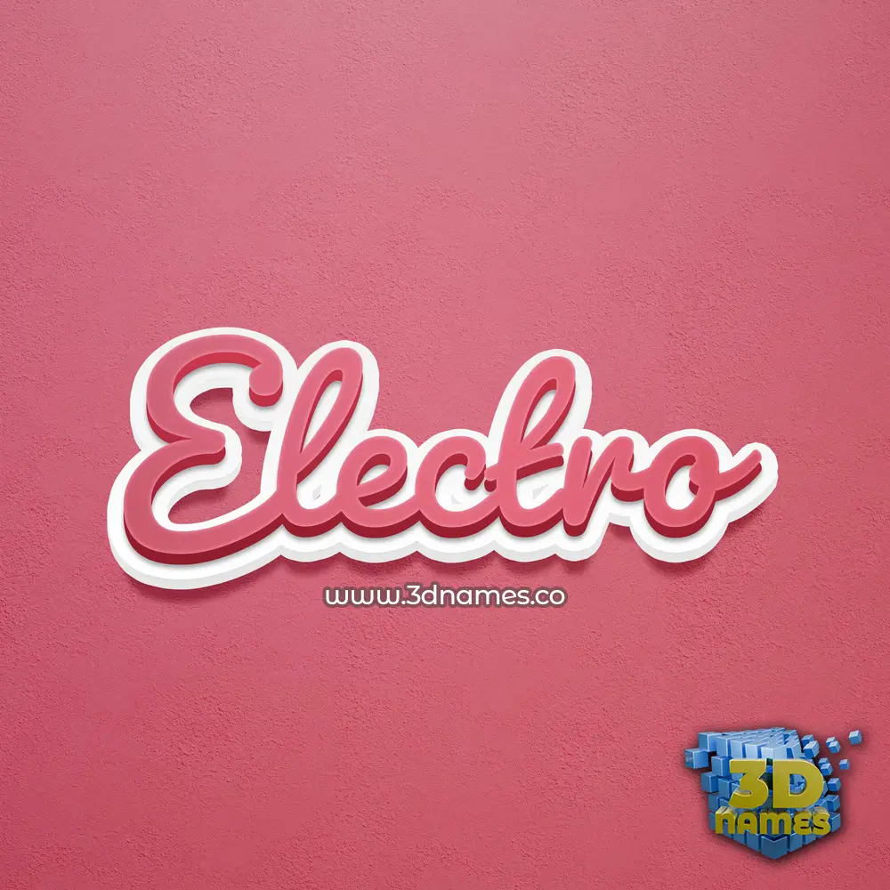 electro in Red Scribble style - 3D name wallpaper electro in Red Scribble style - 3D name wallpaper