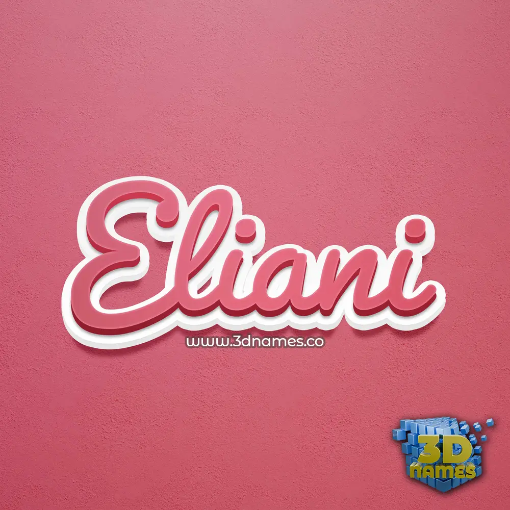 eliani in Red Scribble style - 3D name wallpaper