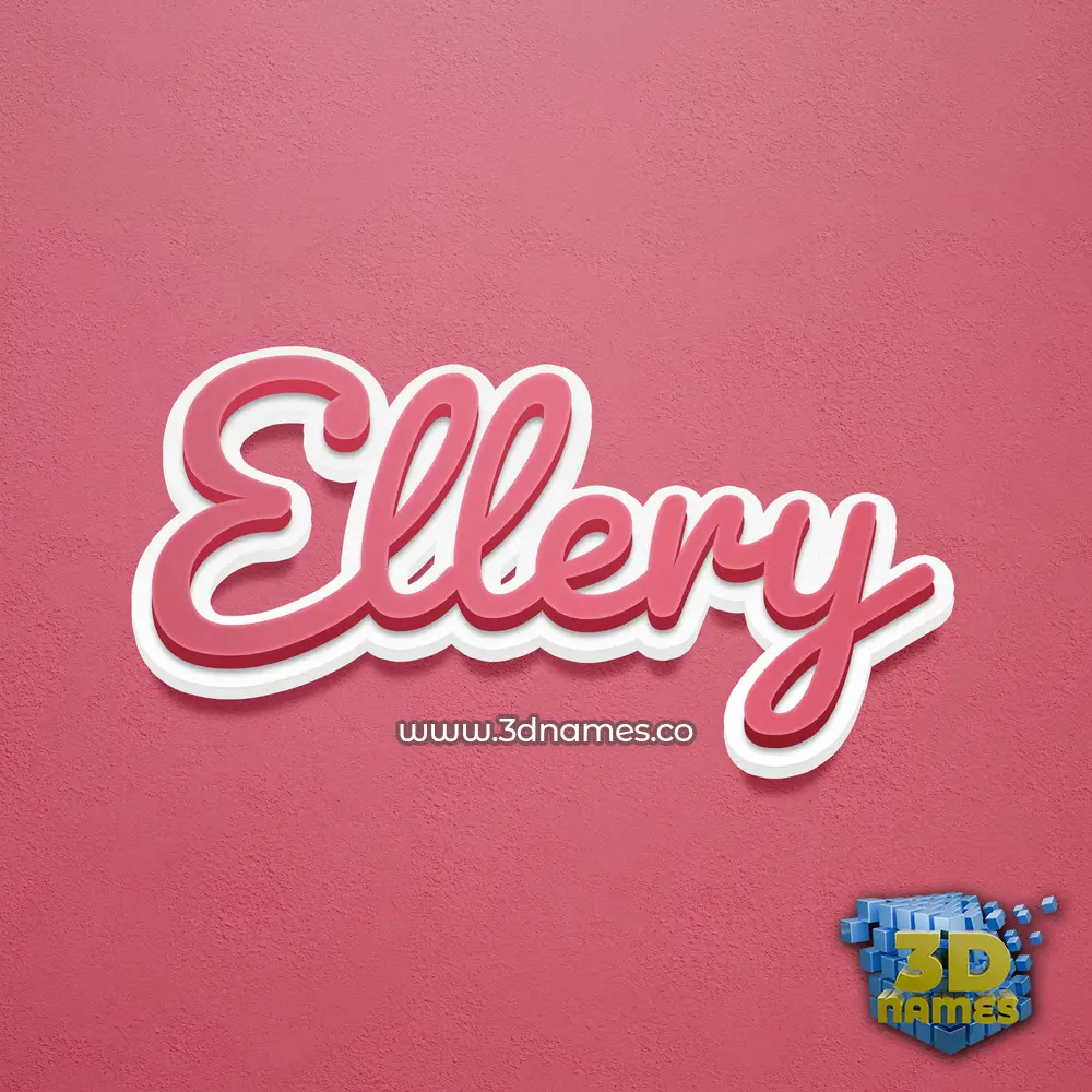 ellery in Red Scribble style - 3D name wallpaper ellery in Red Scribble style - 3D name wallpaper