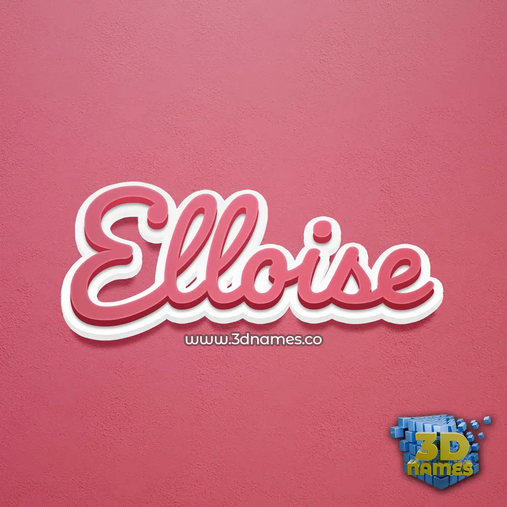 elloise in Red Scribble style - 3D name wallpaper