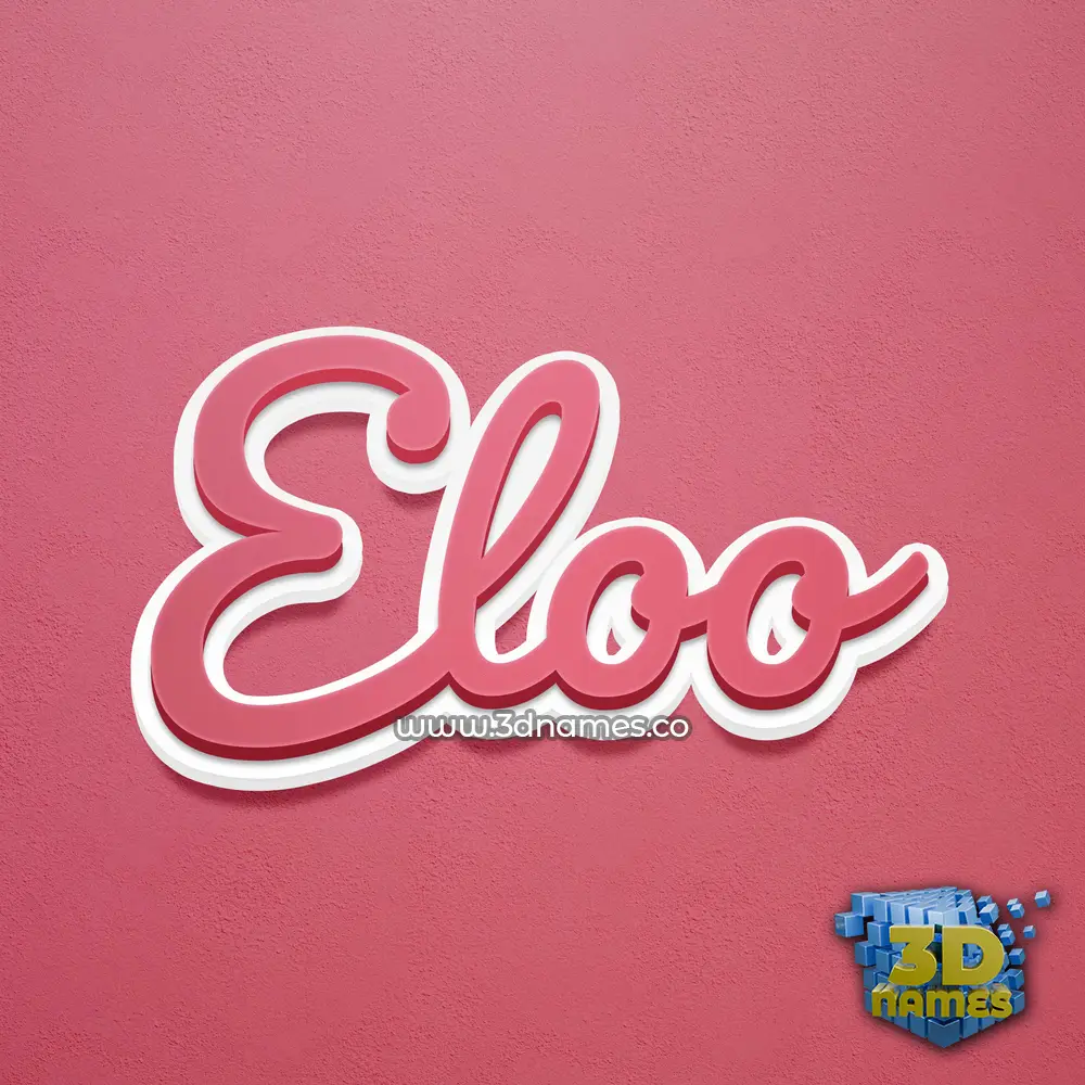 eloo in Red Scribble style - 3D name wallpaper eloo in Red Scribble style - 3D name wallpaper