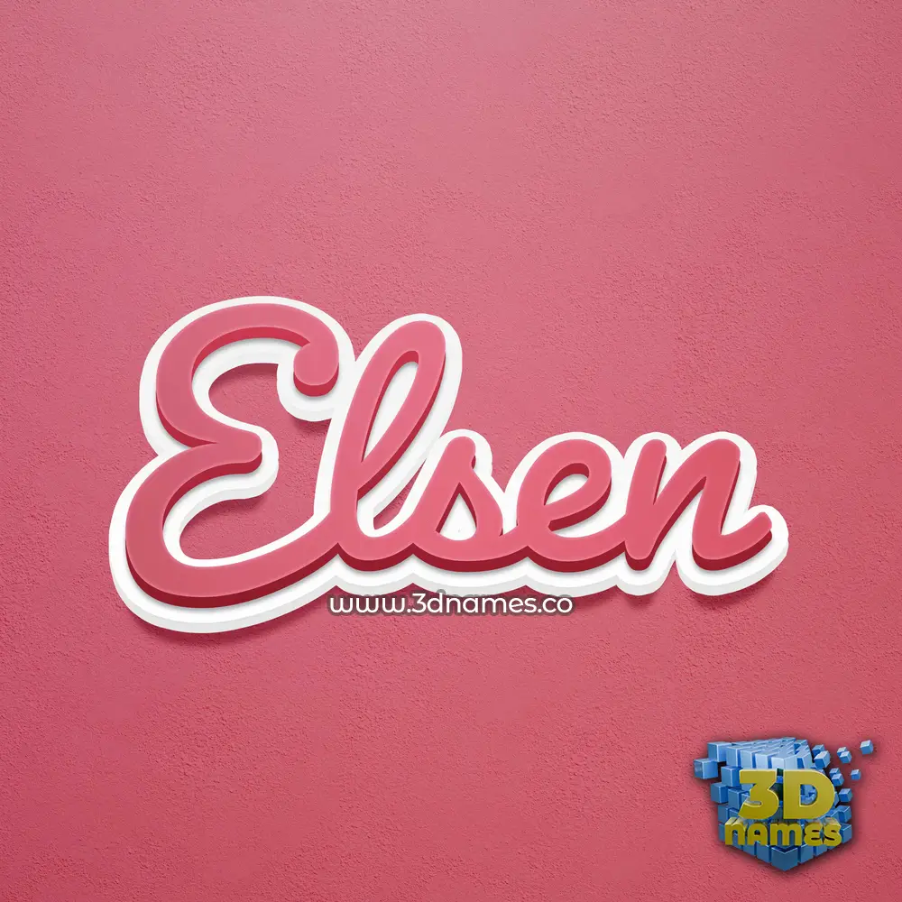 elsen in Red Scribble style - 3D name wallpaper elsen in Red Scribble style - 3D name wallpaper