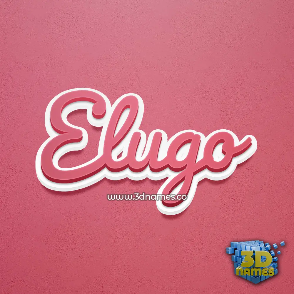elugo in Red Scribble style - 3D name wallpaper elugo in Red Scribble style - 3D name wallpaper