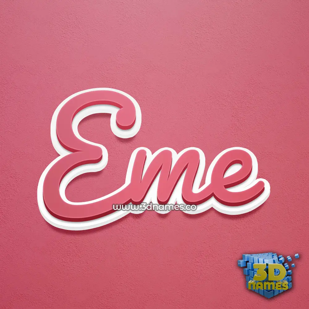 eme in Red Scribble style - 3D name wallpaper eme in Red Scribble style - 3D name wallpaper