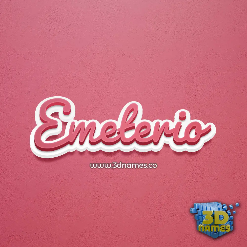 emeterio in Red Scribble style - 3D name wallpaper emeterio in Red Scribble style - 3D name wallpaper