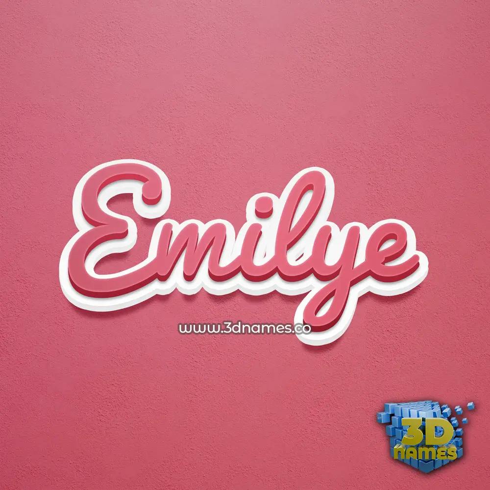 emilye in Red Scribble style - 3D name wallpaper emilye in Red Scribble style - 3D name wallpaper