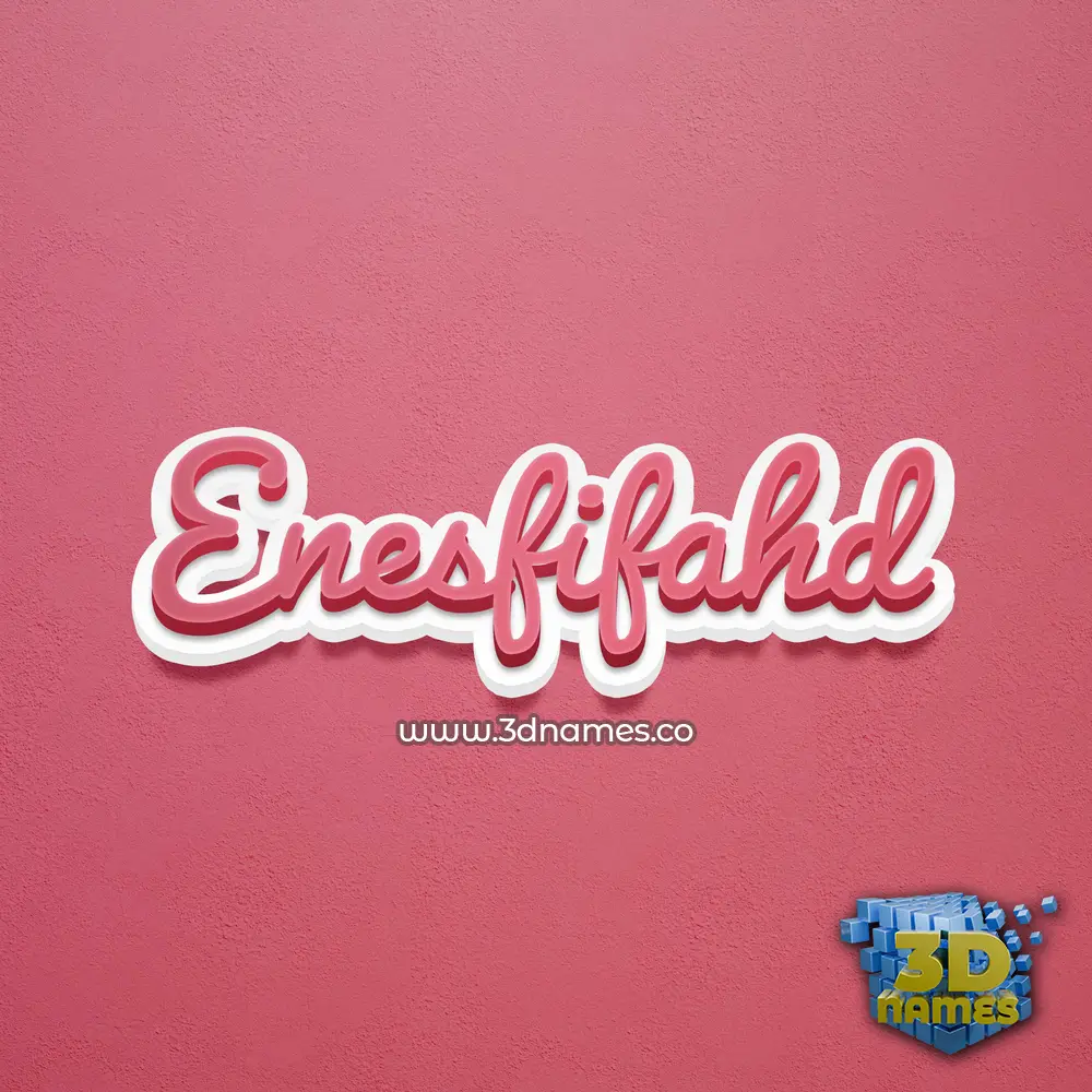 enesfifahd in Red Scribble style - 3D name wallpaper enesfifahd in Red Scribble style - 3D name wallpaper