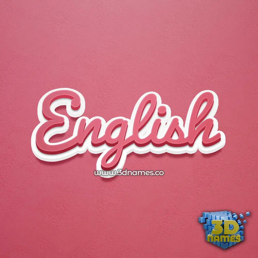 english in Red Scribble style - 3D name wallpaper english in Red Scribble style - 3D name wallpaper