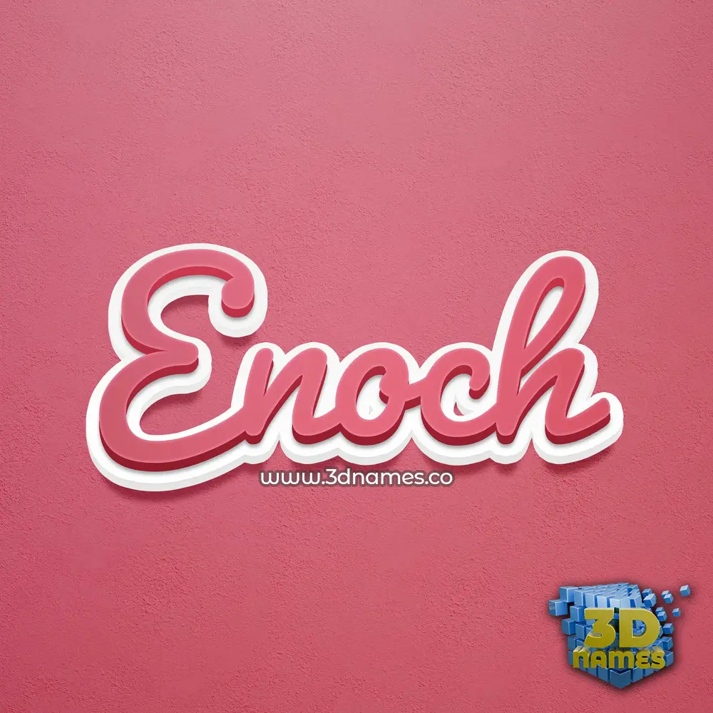 enoch in Red Scribble style - 3D name wallpaper
