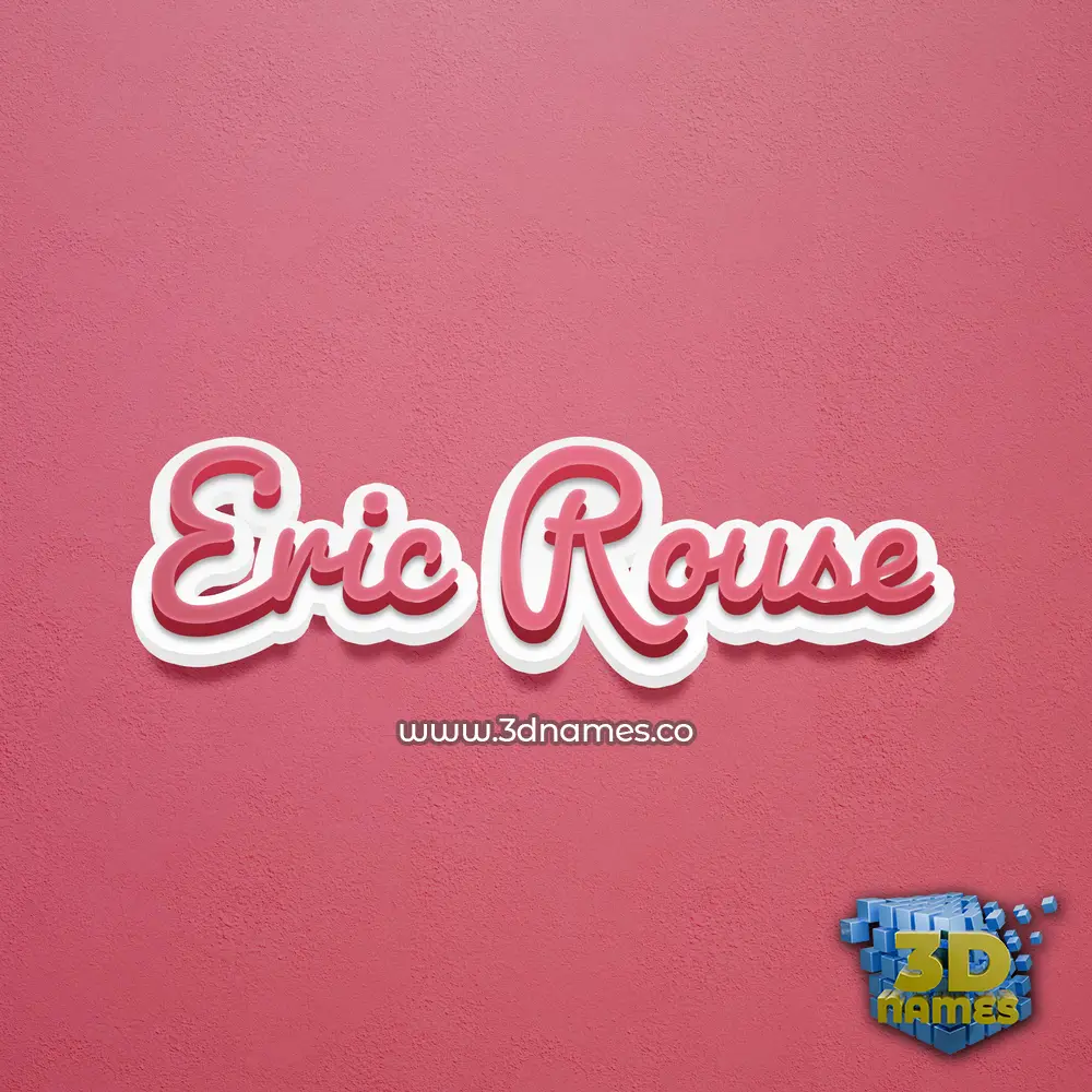 eric rouse in Red Scribble style - 3D name wallpaper