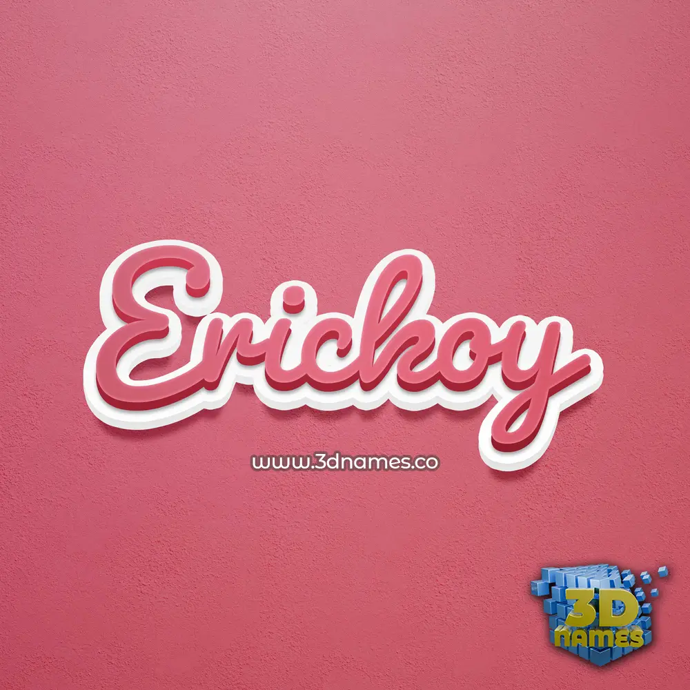 erickoy in Red Scribble style - 3D name wallpaper erickoy in Red Scribble style - 3D name wallpaper